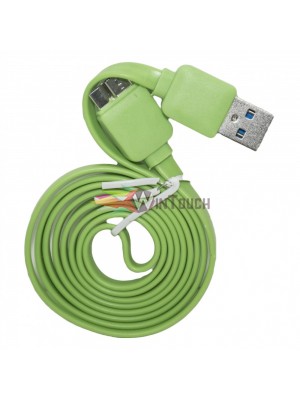 OEM Καλώδιο Φόρτισης + Μεταφοράς Δεδομένων Micro USB Για Samsung Note 3 - 1 m Πλακέ Πράσινο Αξεσουάρ OEM Καλώδιο Φόρτισης + Μεταφοράς Δεδομένων Micro USB Για Samsung Note 3 - 1 m Πλακέ Πράσινο Αξεσουάρ