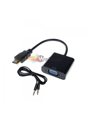 DeTech Μετατροπέας HDMI σε VGA + Καλώδιο Ήχου, Μαύρο - 18254 Εικόνα & Ήχος