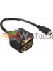 De Tech HDMI male - 2x DVI-D female (18250)