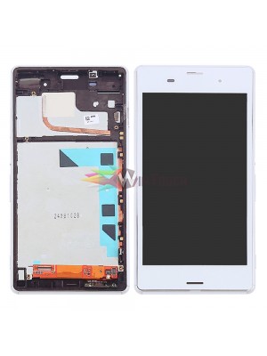 Sony Z3 D6603 Lcd White With Frame Οθόνη Άσπρη Με Πλαίσιο. Original Ανταλλακτικά