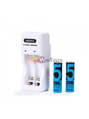 SET OF 2 RECHARGEABLE BATTERIES NO.5 AND CHARGER RT-DC01 Λευκό - 14815 Αξεσουάρ