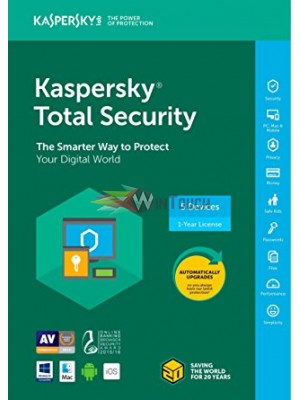 Kaspersky Total Security 2018 - 1 Έτος Πλήρης Έκδοση - για 5 Συσκευές / Η / Υ Υπολογιστές
