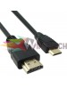 Καλώδιο mini HDMI DeTech, 1.5m, Μαύρο[18066]
