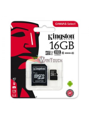 Kingston Canvas Select microSDHC 16GB U1 with Adapter