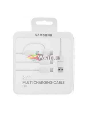 Data Cable Samsung EP-MN930GWE Double USB-C και micro USB 1.3m