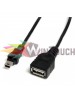 Καλώδιο DeTech USB F - USB Mini, OTG, 1m -18084
