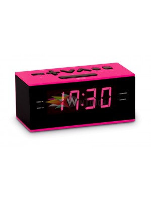 BIGBEN Ξυπνητήρι RR60RSN, FM radio, Dual alarm, ροζ