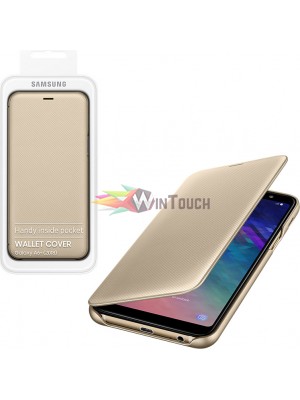 Samsung A605F Galaxy A6+ 2018 Wallet Cover Original Gold