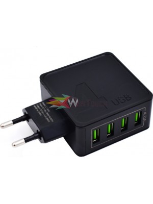 Φορτιστής  AWEI  C842  με 4 Θύρες USB  4.0A Fast Charging – Μαύρο