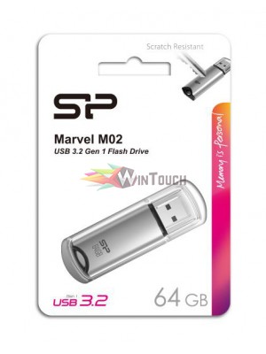 USB Flash Drive Marvel M02, 64GB, USB 3.2, SILICON POWER - Γκρι