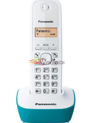 Panasonic ασύρματο τηλέφωνο με ελληνικό μενού (KX-TG1611) - Λευκό/Μπλέ