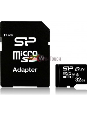 Silicon Power microSDHC 32GB Class 10 U1 UHS-I με αντάπτορα