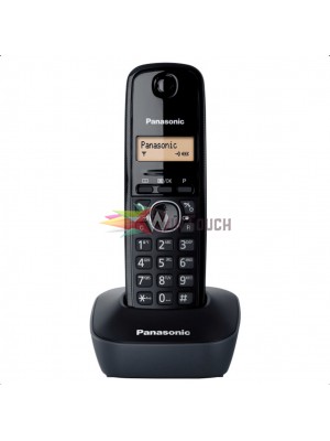Panasonic ασύρματο τηλέφωνο με ελληνικό μενού (KX-TG1611) - Μαύρο/Γκρί