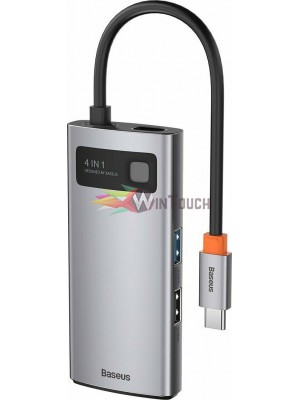 Baseus Hub 4in1 Metal Gleam Series, USB-C to USB 3.0 + USB 2.0 + HDMI + USB-C PD