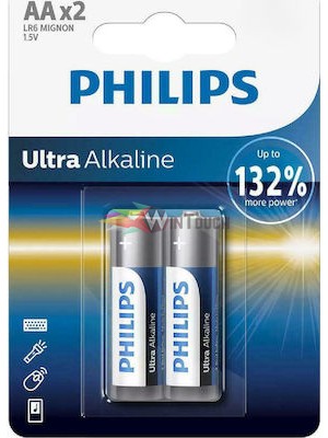 Philips Ultra Αλκαλικές Μπαταρίες AA 1.5V 2τμχ