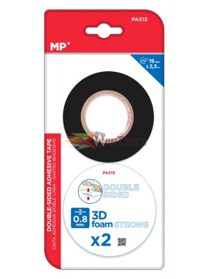 Κολλητική ταινία διπλής όψεως PA515 MP 19mm, 2.3m, 2τμχ - Μαύρη Κολλητική ταινία διπλής όψεως PA515 MP 19mm, 2.3m, 2τμχ - Μαύρη