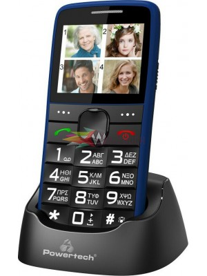 POWERTECH Κινητό Τηλέφωνο Sentry Eco PTM-24, SOS Call, με φακό - μπλε POWERTECH Κινητό Τηλέφωνο Sentry Eco PTM-24, SOS Call, με φακό - μπλε