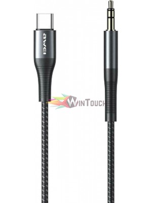 AWEI καλώδιο CL-116T USB Type-C σε 3.5mm , AUX, 1m - Μαύρο
