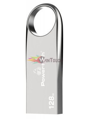 POWERTECH USB Flash Drive PT-1123, 128GB, USB 3.2, ασημί