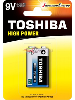 Toshiba High Power Αλκαλική Μπαταρία 9V 1τμχ Toshiba High Power Αλκαλική Μπαταρία 9V 1τμχ