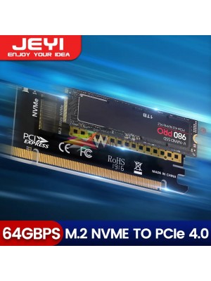 Προσαρμογέας JEYI M.2 NVME σε PCIE X16, 2280/60/42/30 NVMe SSD σε PCIe 4.0 3.0 GEN4 64 Gbps κάρτα επέκτασης Προσαρμογέας JEYI M.2 NVME σε PCIE X16, 2280/60/42/30 NVMe SSD σε PCIe 4.0 3.0 GEN4 64 Gbps κάρτα επέκτασης