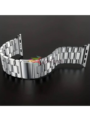 Λουράκι ρολογιού Συμβατό με IWatch Band 45mm 44mm 42mm Business Stainless Steel Metal Ασημένιο