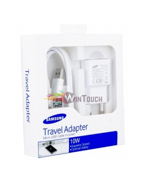 Samsung micro USB Cable & Wall Adapter Λευκό (EP-TA12EWE+DCU4AWE)