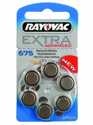 RAYOVAC μπαταρίες ακουστικών βαρηκοΐας 675MF, mercury free, 1,45V, 6τμχ RAYOVAC μπαταρίες ακουστικών βαρηκοΐας 675MF, mercury free, 1,45V, 6τμχ
