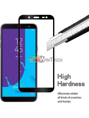 3D Tempered Glass Full Cover & Full Glue για Samsung J6 2018 - μαύρο