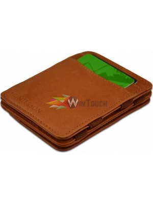Hunterson Magic Coin Wallet RFID Cognac HU-MW-CP1-RFID-COC [έξυπνο πορτοφόλι]