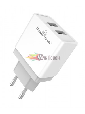 POWERTECH Φορτιστής τοίχου PT-760, 2x USB, 2.1A, λευκός POWERTECH Φορτιστής τοίχου PT-760, 2x USB, 2.1A, λευκός