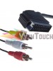 POWERTECH καλώδιο SCART σε 3x RCA, 2m POWERTECH καλώδιο SCART σε 3x RCA, 2m