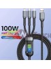 3 σε 1 100w καλώδιο γρήγορης φόρτισης Τύπου C Usb Micro για iPhone Samsung Huawei Xiaomi Pilot Lamp Charger Usb C 6A 1,2μ 3 σε 1 100w καλώδιο γρήγορης φόρτισης Τύπου C Usb Micro για iPhone Samsung Huawei Xiaomi Pilot Lamp Charger Usb C 6A 1,2μ