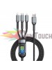 3 σε 1 100w καλώδιο γρήγορης φόρτισης Τύπου C Usb Micro για iPhone Samsung Huawei Xiaomi Pilot Lamp Charger Usb C 6A 1,2μ 3 σε 1 100w καλώδιο γρήγορης φόρτισης Τύπου C Usb Micro για iPhone Samsung Huawei Xiaomi Pilot Lamp Charger Usb C 6A 1,2μ