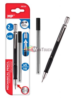 MP Mηχανικό μολύβι PE131, HB, 5x ανταλλακτικά, 2mm, 2τμχ MP Mηχανικό μολύβι PE131, HB, 5x ανταλλακτικά, 2mm, 2τμχ