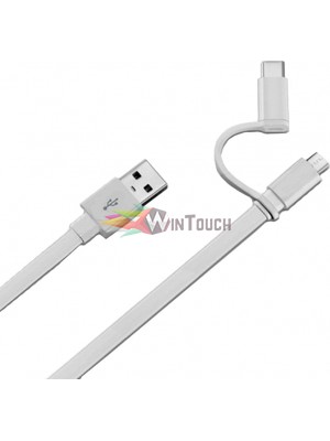 HUAWEI AP55S USB-TYPE C +MICRO USB 2A ΦΟΡΤΙΣΗΣ-DATA 1.5m WHITE (Blister)