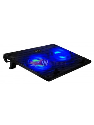 POWERTECH Βάση & ψύξη laptop PT-739 έως 17", 2x 120mm fan, LED, μαύρο