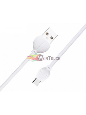 Awei Regular USB 2.0 Cable USB-C male - USB-A male Λευκό 1m (CL-62-WH)