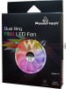 POWERTECH LED ανεμιστήρας PT-909, 120mm, Dual ring, 6pin, RGB