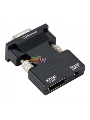 POWERTECH converter HDMI (F) σε VGA (M) CAB-H120 με audio, μαύρο
