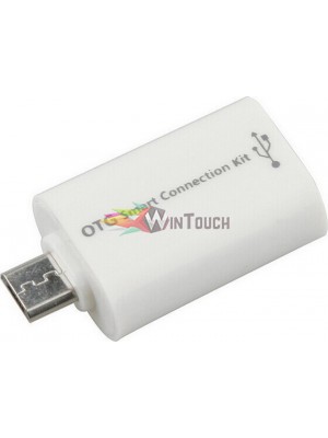 Μicro USB male - USB-A(OTG) female  White OEM