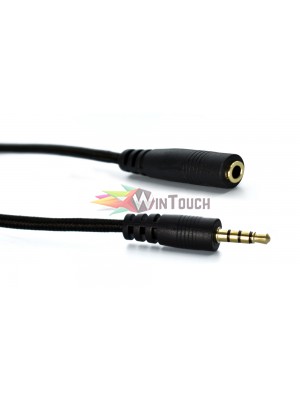 POWERTECH καλώδιο Jack 3.5mm M-F, 4 pin, OD: 4.0mm, copper, 3m, μαύρο POWERTECH καλώδιο Jack 3.5mm M-F, 4 pin, OD: 4.0mm, copper, 3m, μαύρο
