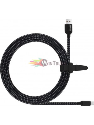 QIHANG Braided USB 2.0 to micro USB Cable Μαύρο 3m (C21)