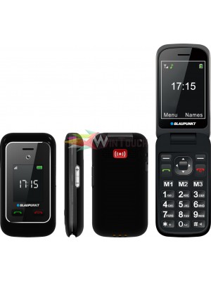 BLAUPUNKT BS 06 black,κινητό τηλέφ.2G,για ηλικιωμένους, 2 οθόνες 2,8'' & 1,77'',SOS, Ελληνικό μενού