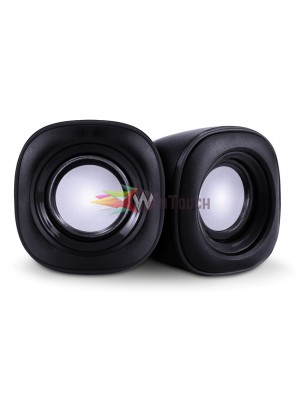 POWERTECH ηχεία Essential sound PT-844, 2x 3W, 3.5mm, μαύρα POWERTECH ηχεία Essential sound PT-844, 2x 3W, 3.5mm, μαύρα