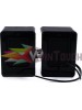 Andowl Q-T126 Multimedia  Mini Ηχεία 3W 3.5mm Jack με Φωτισμό LED – Μαύρο
