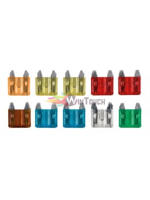 AMIO set mini μαχαιρωτών ασφαλειών αυτοκινήτου 02216, 10τμχ AMIO set mini μαχαιρωτών ασφαλειών αυτοκινήτου 02216, 10τμχ