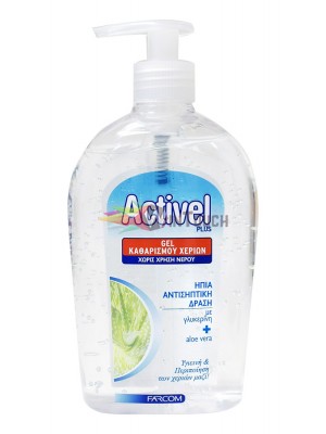 ACTIVEL αντισηπτικό gel χεριών, με γλυκερίνη & aloe vera, 500ml